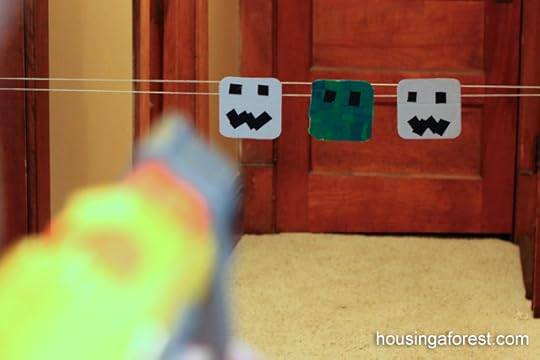 Minecraft Birthday Party Target Game from Housing a Forest blog.