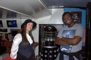 With R A Smith, both of us oblivious to the encroaching Dalek