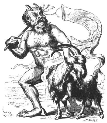 Azazel as depicted in Collin de Plancy's Dictionnaire Infernal, 1818.