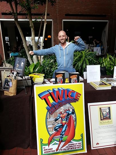 Author Benjamin Rubenstein with his book display at the 2014 Virginia Festival of the Book