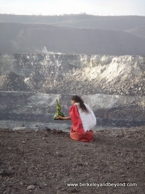 ceremonial offering to Pele at Hawaii Volcanoes National Park on the Big Island
