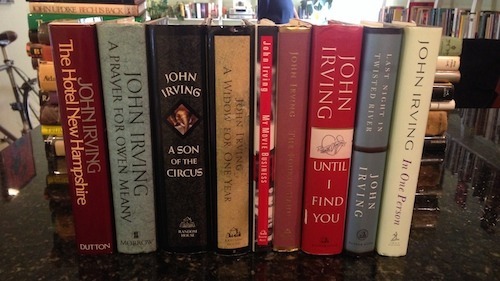 Nine John Irving novels, eight 1st editions 1st printings