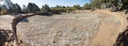A panorama of Mummy Lake in Colorado's Mesa Verde National Park.