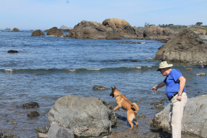 Keeno and Bill at the tidal stream