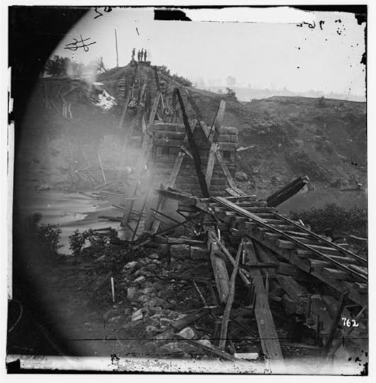 North Anna River, Virginia. Destroyed bridge of the Richmond and Fredericksburg Railroad, May 25, 1864 (Timothy O'Sullivan/ Library of Congress)