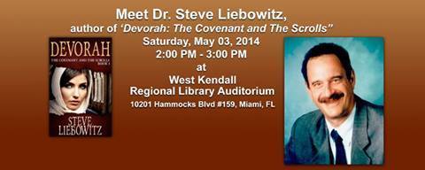 Invitation to Meet Author, Dr. Steve Liebowitz on Saturday, May 3rd at Miami Dade Public Library West Kendall Regional Library Auditorium.