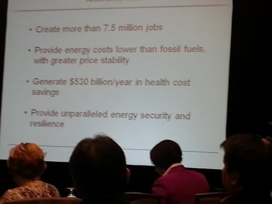 Slide showing some of the benefits of the clean energy plan: AmeriCAN