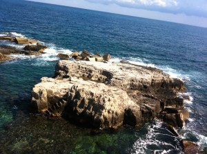 Out our hotel window in Syracuse on the Ortygia island