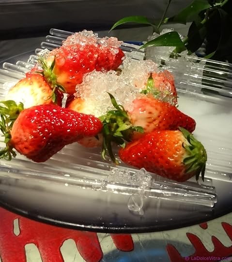 Strawberries on ice