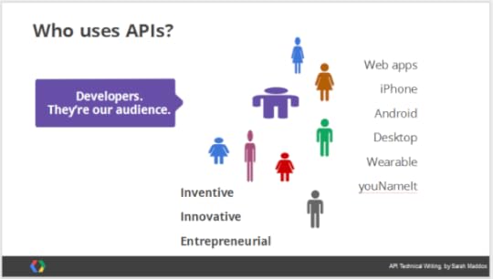 A slide showing our audience: developers