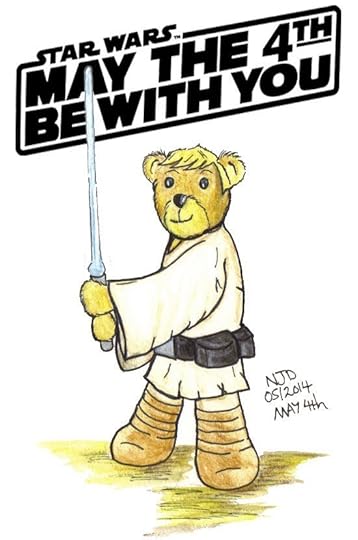 May The 4th Be With You Luke Skywalker Cuddly Sketch by Nick Davis