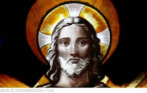 'Jesus, Stained Glass Detail Of The Church St Etienne Fecamp, Normandy, France' photo (c) 2008, MAMJODH - license: https://creativecommons.org/licenses/by/2.0/