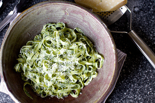 fresh spinach pasta