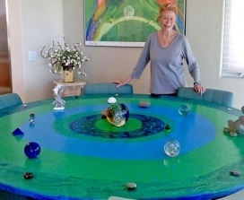 Louise with Table