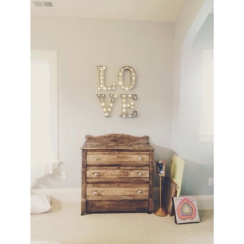 Second thing to go up on our walls. Making progress in our bedroom today! #lovealwayswins #hellosoulhellospace