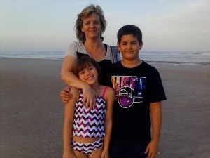 My wonderful sister Jenny, with Marina and Raiden
