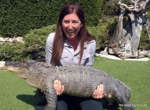 Lisa and ALLIGATOR Playboy mansion