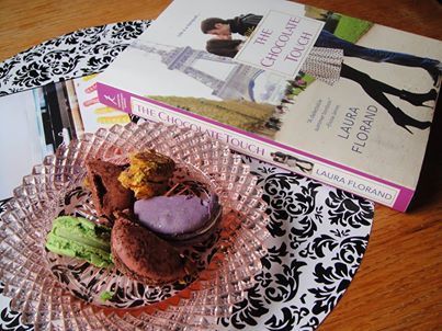 For The Chocolate Touch book club (What Happens at Book Club Stays at Book Club), Laura sent some macarons from Bisous Ciao w/book themed flavors.
