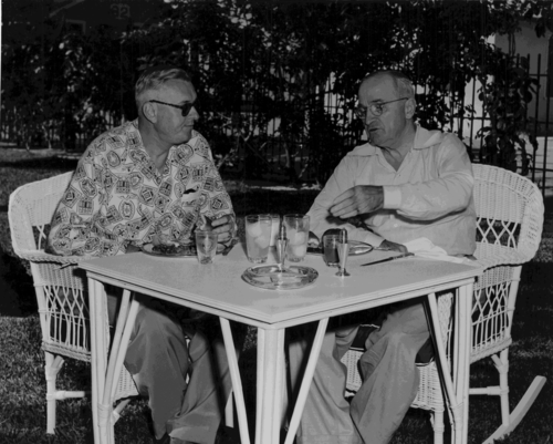 Chief of Staff Steelman briefs President Truman