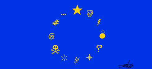 Europe's Day, Dia da Europa, União Europeia, Cartoon