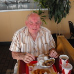 My dad doing one of his favorite things.