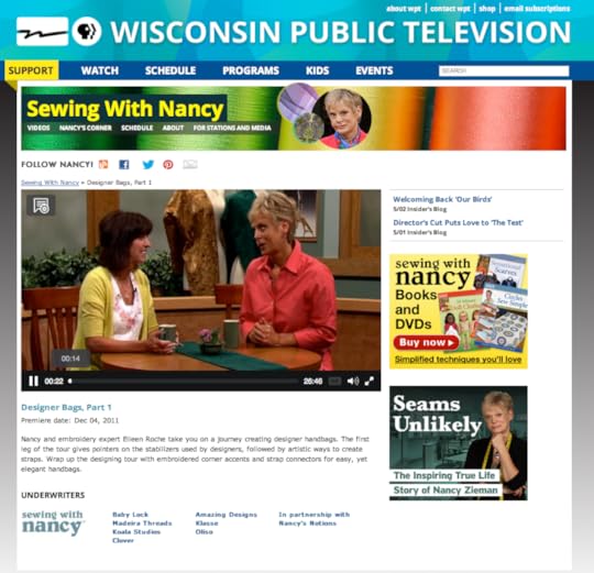 Sewing With Nancy Designer Handbags Nancy Zieman and Eileen Roche