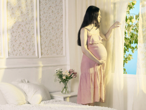 Young pregnant woman