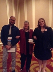 Guest of Honor Kathy Lynn Emerson (aka Kaitlyn Dunnett) with agent Christina Hogrebe and editor Peter Senftleben