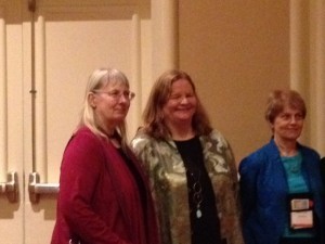 Barb Ross and Kathy Lynn Emerson at the Malice banquet
