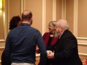 Kathy Lynn and the rarely seen Sandy Emerson after the banquet