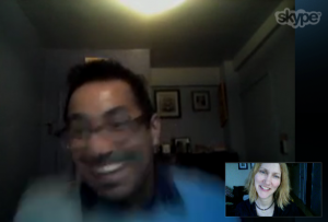 Charles Sanchez talking to Lisa Kirchner