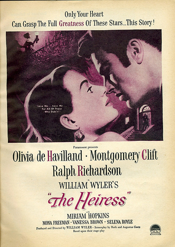 Movie poster for The Heiress (1949). CC BY 2.0 via Nesster Flickr.