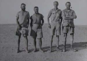 W.B. Kennedy Shaw, left, with other participants in Sudan and Egypt expedition. 1935. Courtesy of Meg Kennedy Shaw.