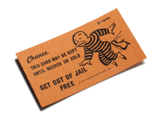 Get Out of Jail Card from Monopoly