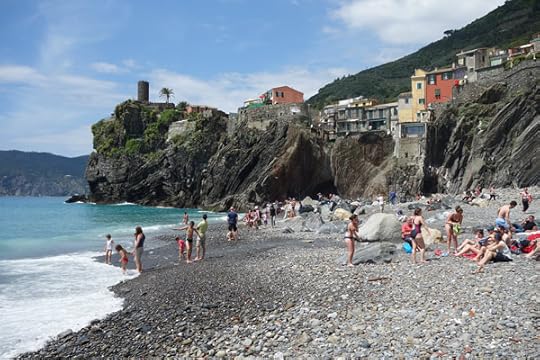 While the flood of 2011 was a disaster that swept several locals out to sea (their bodies actually washed up in France), one benefit of the flood in Vernazza was the creation of this wonderful beach at the edge of town.