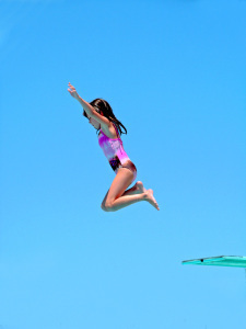 girl diving