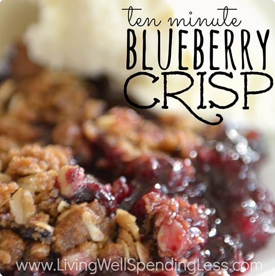 Ten Minute Blueberry Crisp Square