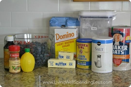 Quick Easy Blueberry Crisp 13