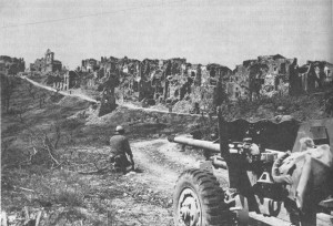 US troops entering Santa Maria Infante, Italy, 14 May 1944 (US Center of Military History)