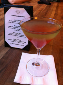 The hotel bar had a special drink menu for us.