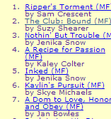 bestseller list