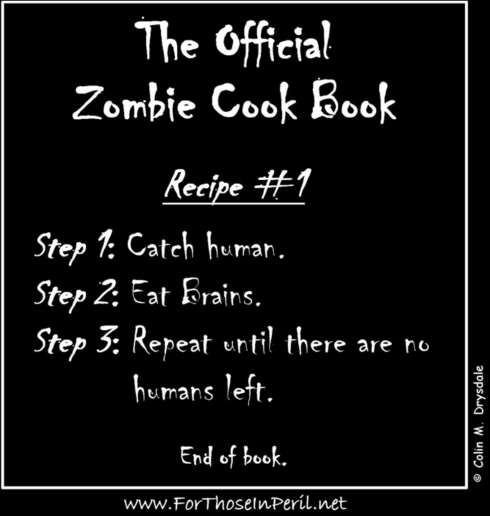 The Official Zombie Cook Book T-Shirt Design