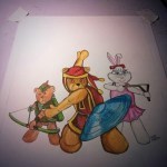 And inktense pencils now blended