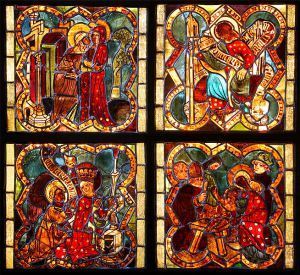 Angel stain glass window