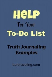 Help for Your To-Do List Truth Journaling Examples