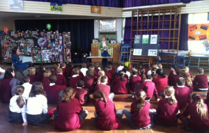 Talking to the older children about being an author
