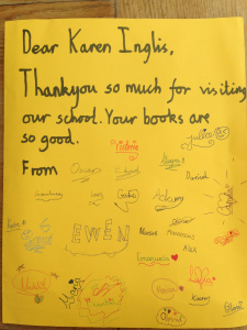 Thank you notes from pupils after Eeek! author visit