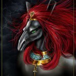 A modern rendition of fiery, red-headed Set
