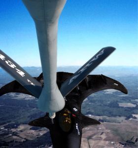 Yeah, the rest of the refueling photo looks grainier than the plane, but maybe that's because it's made of a classified supermaterial.