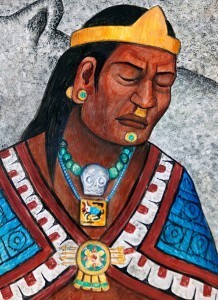Aztec emperor nezahualcoyotl, by Diego Rivera. 